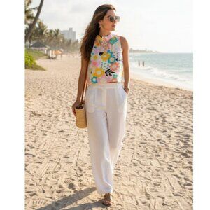 XIX Palms Floral Tank Top